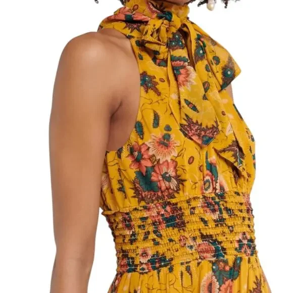 NWOT Ulla Johnson Maya Floral Waterlily Midi Dress size 12 - Picture 6 of 13